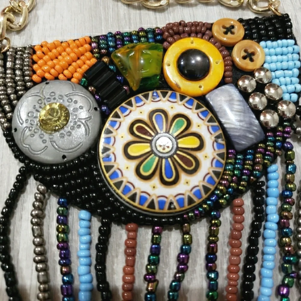 NEW Boho Native American Beaded Necklace